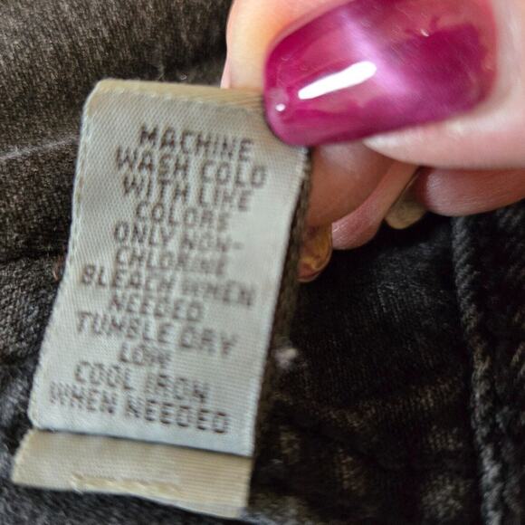 RH Ruff Hewn Studded Black Denim Button Up Jean Jacket Long Sleeves Size PL - Picture 10 of 10